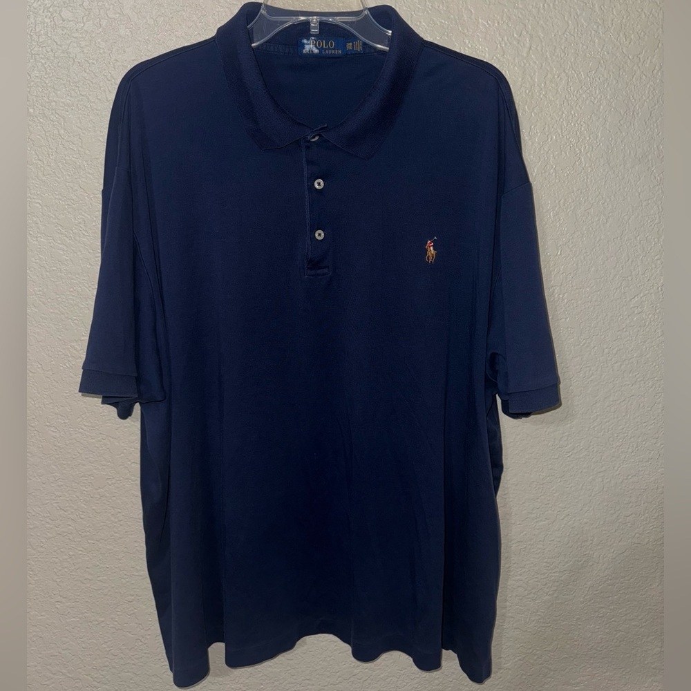 Polo Ralph Lauren Polo Shirt Men’s 2XB Navy Classic Fit Preppy Cotton